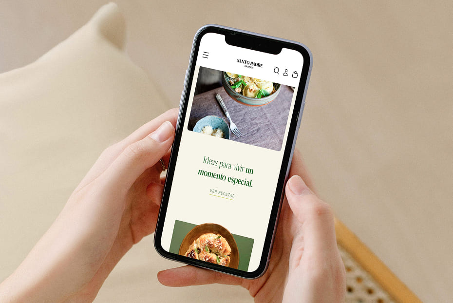 Santo Padre web en celular